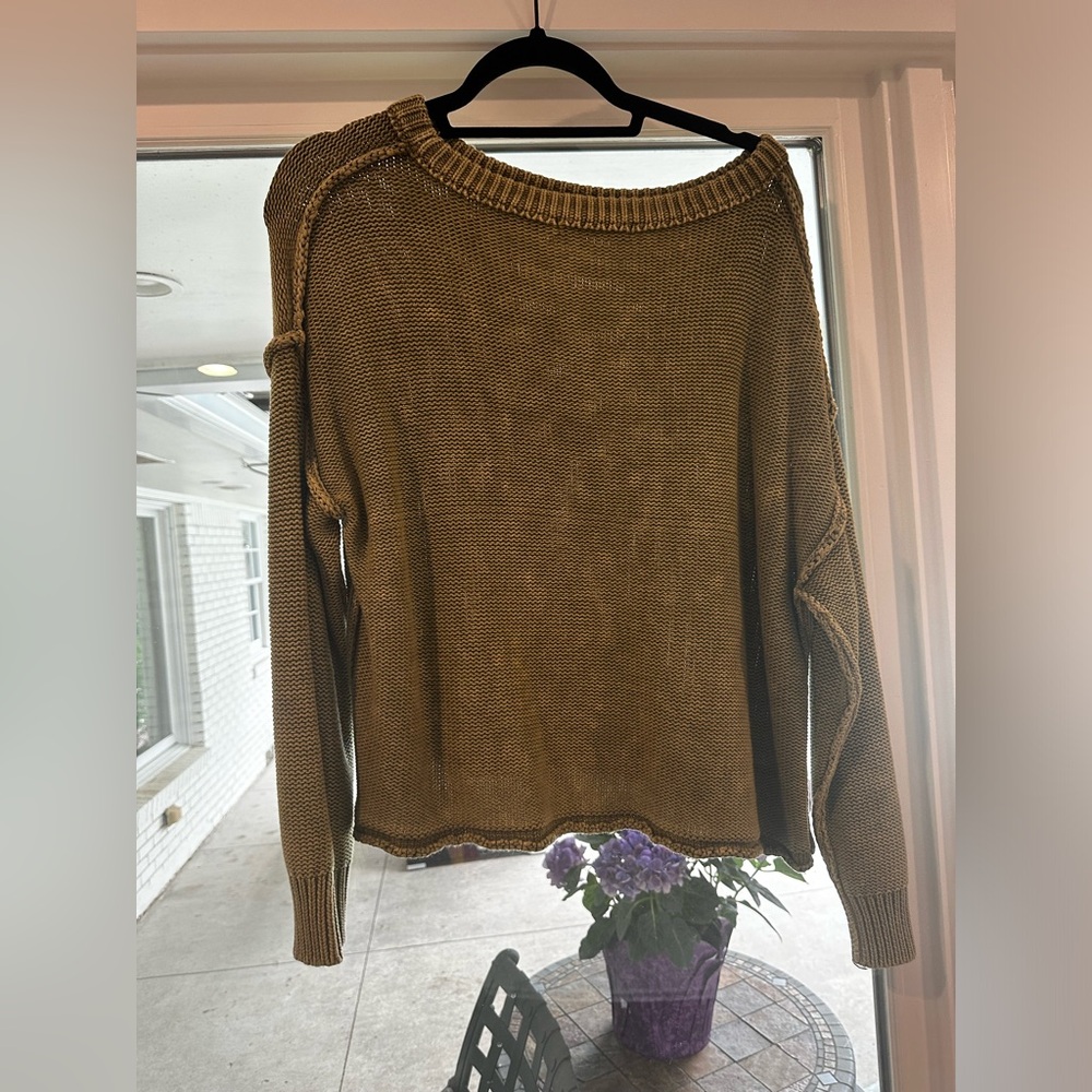 Green knit sweater